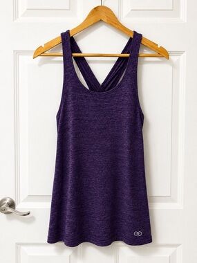 CALIA by Carrie Underwood Purple Cross Back Tank Top Women’s XS